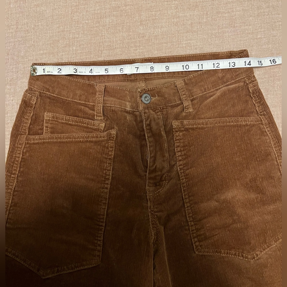 Kensie Women's Corduroy Pants in Rich Brown - Picture 3 of 5